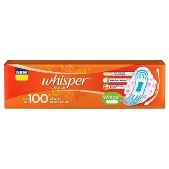 Whisper Choice Sanitary Pads Regular 7 Pcs