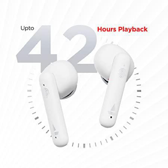 TRebel Airdopes 141 | 8mm drivers, Upto 42 Hours Total Playback, ENx™ Technology, ASAP™ Charge White Purity