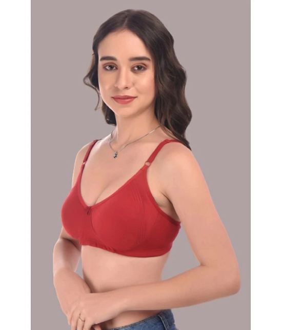 Elina Pack of 1 Cotton Heavily Padded Womens Plunge Bra ( Maroon ) - None