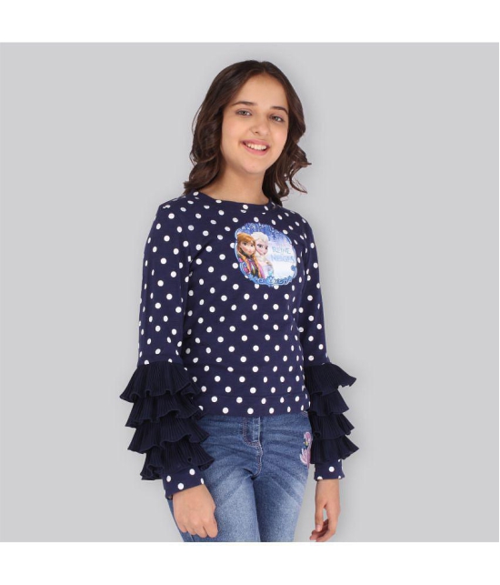 Cutecumber - Navy Georgette Girls Top ( Pack of 1 ) - None