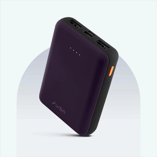 10000 mAh Ultra Compact 12W Power Bank-Purple