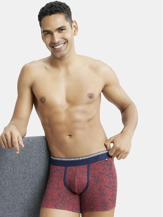 Jockey US63 Men Super Combed Cotton Elastane Printed Trunk - Assorted (Pack of 2 & Prints may vary) - None