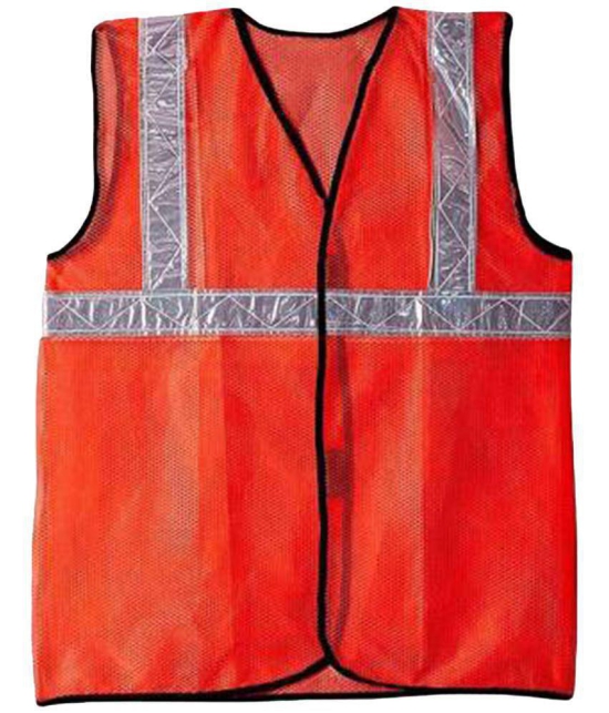 LAXMI Safety Jacket Orange (Pack of 10) Safety Jacket