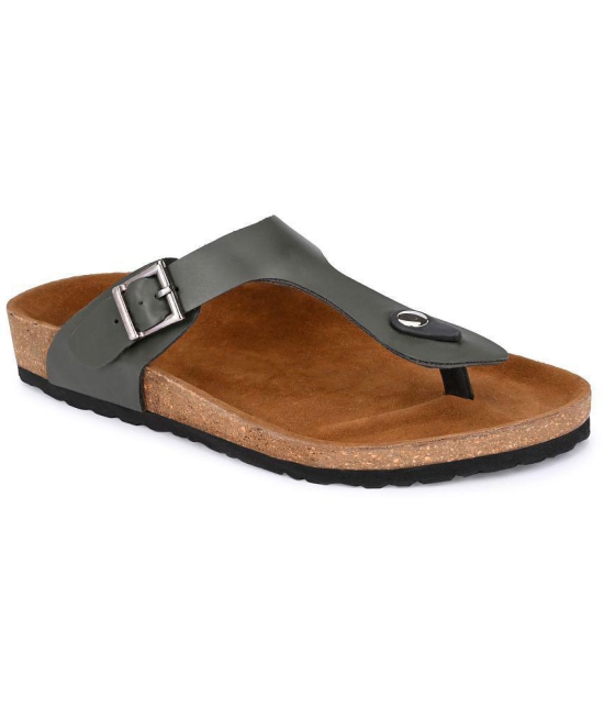 SHENCES - Olive Men's Thong Flip Flop - None