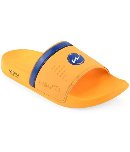 Campus - Mustard Mens Slide Flip Flop - None