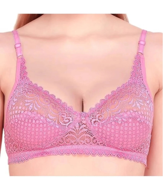 Kiran Enterprises Blue,Pink Net Non Padded Womens Everyday Bra ( Pack of 2 ) - None