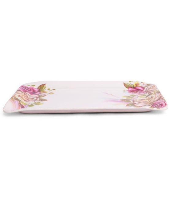 HomePro - Multicolor Floral Design Tray Multicolor Serving Tray ( Set of 3 )