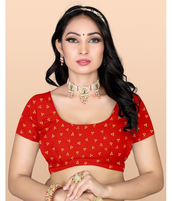 LEELAVATI - Red Georgette Saree With Blouse Piece ( Pack of 1 ) - Red