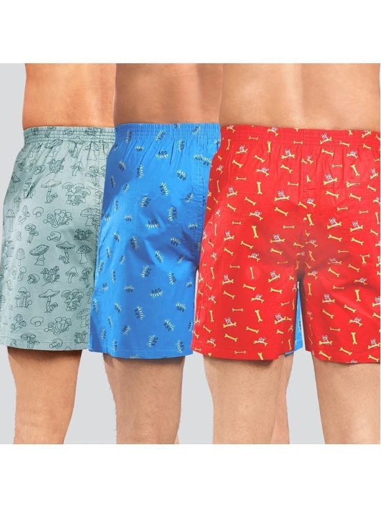 Supersquad Pack of 3 Cotton Mens Boxer- ( Assorted 14 ) - None