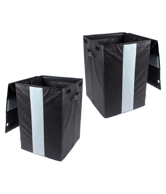 PrettyKrafts Set of 2 PVC Laundry Bag - Black