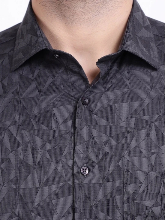 Premium Geometric Printed Cotton Formal Shirt