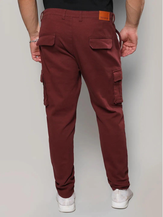 Maroon Cargo Trousers Maroon 42