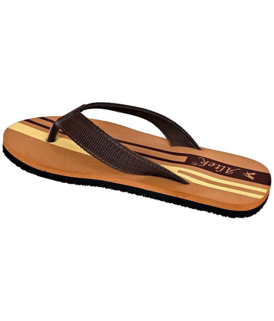 Altek - Brown Mens Thong Flip Flop - None