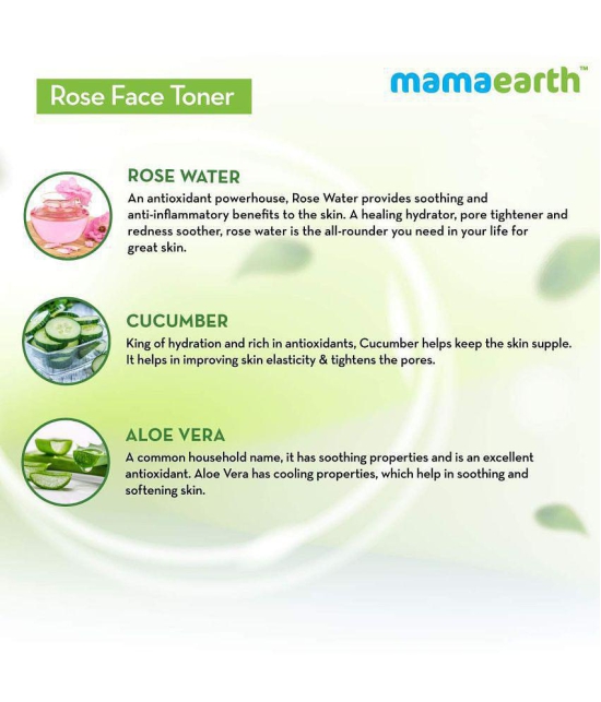 Mamaearth Rose Water Face Toner with Witch Hazel & Rose Water for Pore Tightening - 200ml