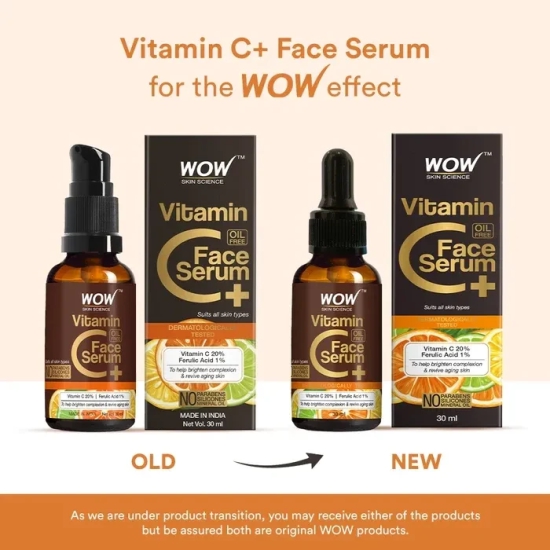 Vitamin C+(Plus) Face Serum - Vitamin C 20%, Ferulic Acid 1% - Brightening, Anti-Aging Skin Repair - 30 ml