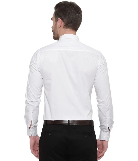 SREY - 100% Cotton Slim Fit White Mens Formal Shirt ( Pack of 1 ) - None