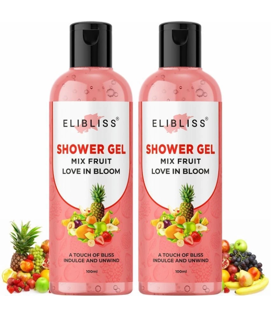 Elibliss Gentle Cleansing with Goodness of Fruits Pack of 2 Shower Gel 100 mL Pack of 2