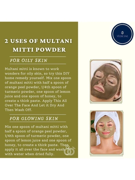 Vedicine Multani Mitti Sandalwood Orange Peel Neem Rose Petals Powder For Face (50g each)