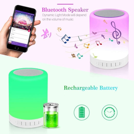 6249 Wireless Night Light LED Touch Lamp Speaker blootuth speaker