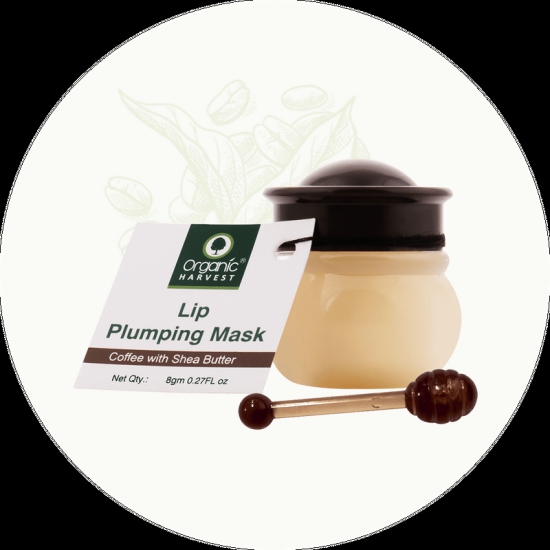 Organic Lip Plumping Mask with Coffee - 8gm