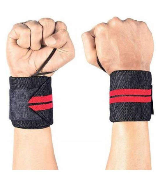 Gym Wrist Band with Thumb Support 1 Pair - One Size