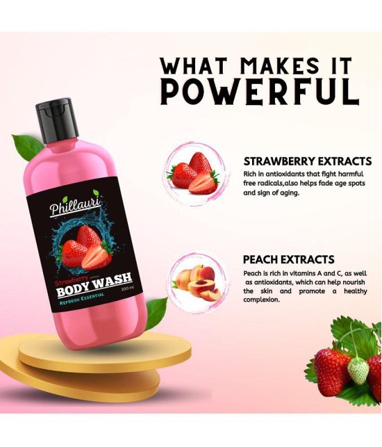 Phillauri Strawberry bodywash Nourishing Shower Gel 200 mL