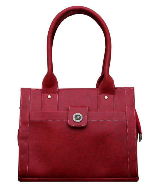 Fostelo -   Red Faux Leather Shoulder Bag - Red