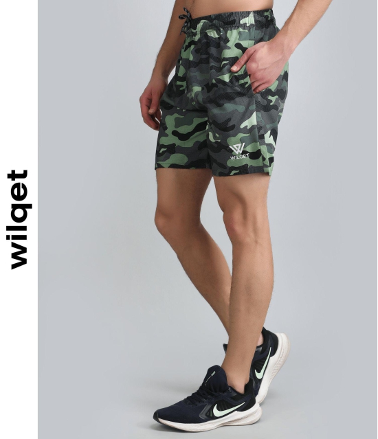 Mens Dryfit Camo Print Shorts-Airforce / L