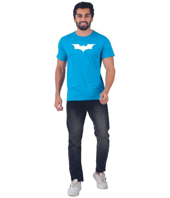 ferocious - Teal Blue Cotton Regular Fit Men's T-Shirt ( Pack of 1 ) - None