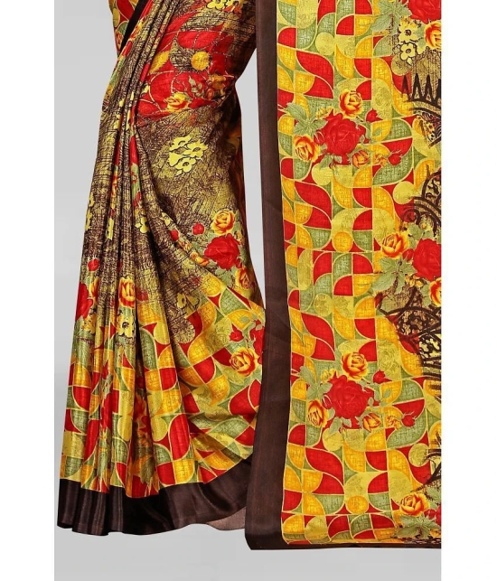 LEELAVATI - Multicolor Crepe Saree With Blouse Piece ( Pack of 1 ) - Multicolor