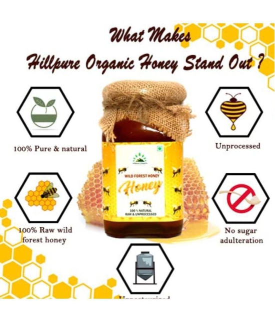 Hillpure Organic Multifloral Honey Wild Forest Honey 1 kg Pack of 2