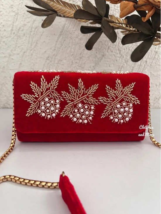 Ma Bella Box Clutch Red