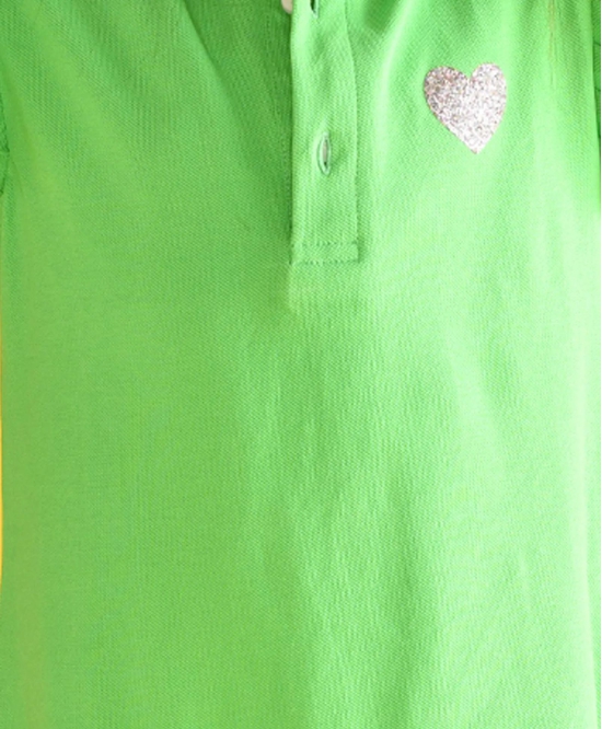 SUMMER GREEN GIRLS HEART DRESS - GREEN-10-12 YEARS / 1N / GREEN