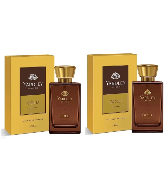 Yardley London - Gold- Daily Wear Perfume 50ml Each,pack of 2. Eau De Parfum (EDP) For Women,Men 100 ( Pack of 2 )