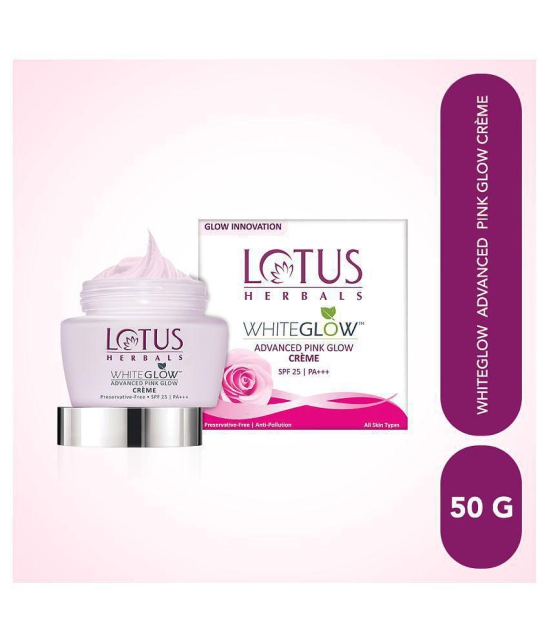 Lotus Herbals Whiteglow Advanced Pink Glow Cream SPF 25 I PA+++