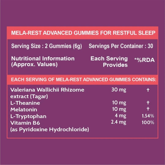 Ayurhill CF Melatonin 10mg Gummies - with TAGARA, L Tryptophan & Vitamin B6 | Sleep Aid Supplement – 60 Veg Gummies