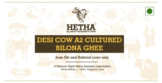 Desi Cow A2 cultured Bilona Ghee / A2 Ghee (Size - 5000ml) by HETHA ORGANICS LLP