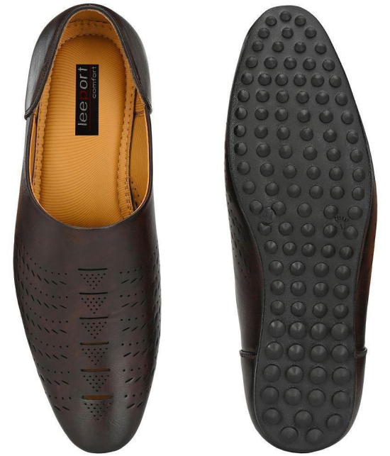 Leeport - Brown Mens Jutti - None