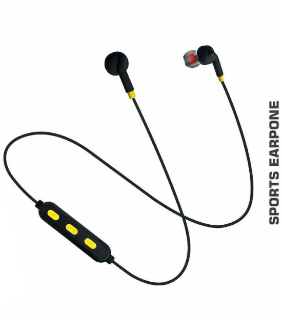 Neo N15 RBH Bluetooth Bluetooth Neckband On Ear 2 Hours Playback Magnetic earpeice IPX4(Splash & Sweat Proof) Yellow