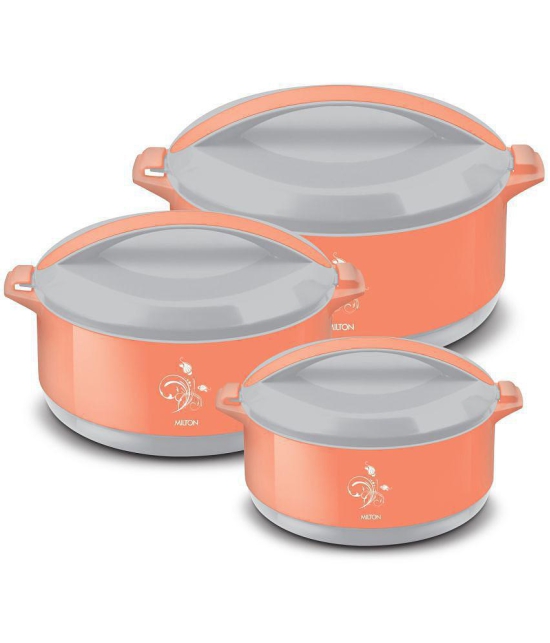 Milton Divine Jr Inner Steel Casserole Gift Set of 3, Blue - Orange