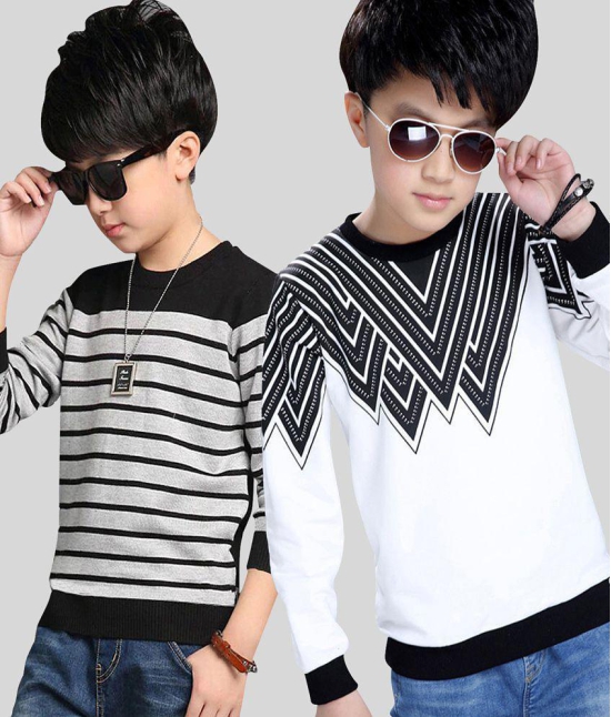 Force - Multi Color Cotton Boy's Round neck ( Pack of 2 ) - None