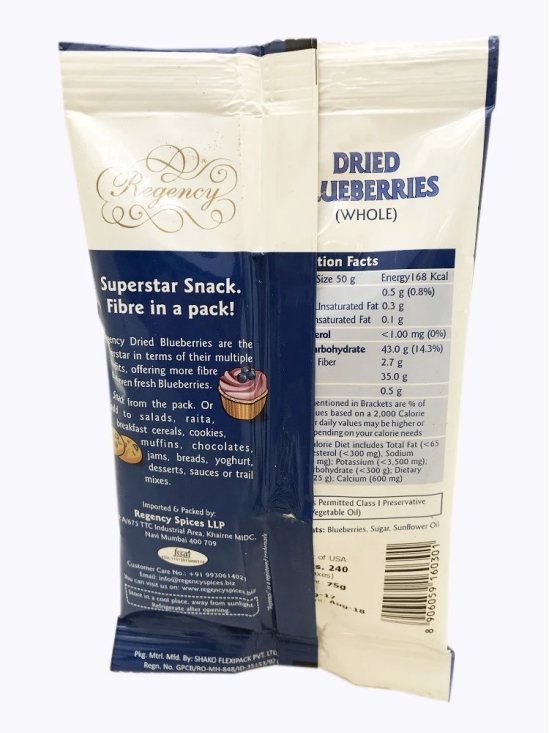 Regency Dried Blueberry, 75 Gm