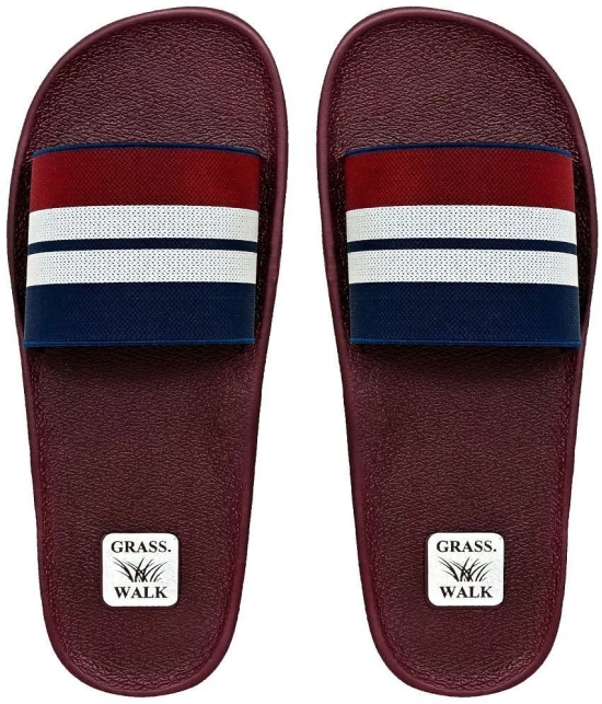 GRASS WALK Brown Men's Slide Flip Flop - None