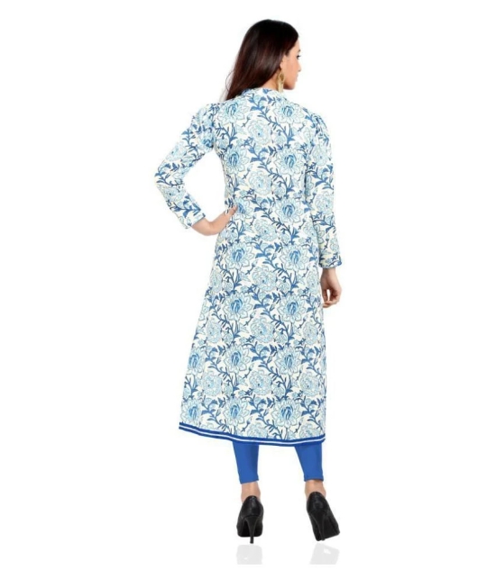 Divena - Blue Cotton Womens Flared Kurti - None