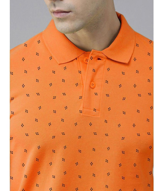 ADORATE - Orange Cotton Blend Regular Fit Mens Polo T Shirt ( Pack of 1 ) - None