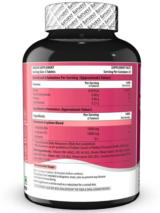 NATURYZ N-Triple_Strength_Arginine-60 60 no.s