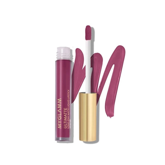 MyGlamm Ultimatte Long-Stay Matte Liquid Lipstick - Plum Goddess (Burgundy Shade) | Long Lasting, Waterproof Liquid Lipstick