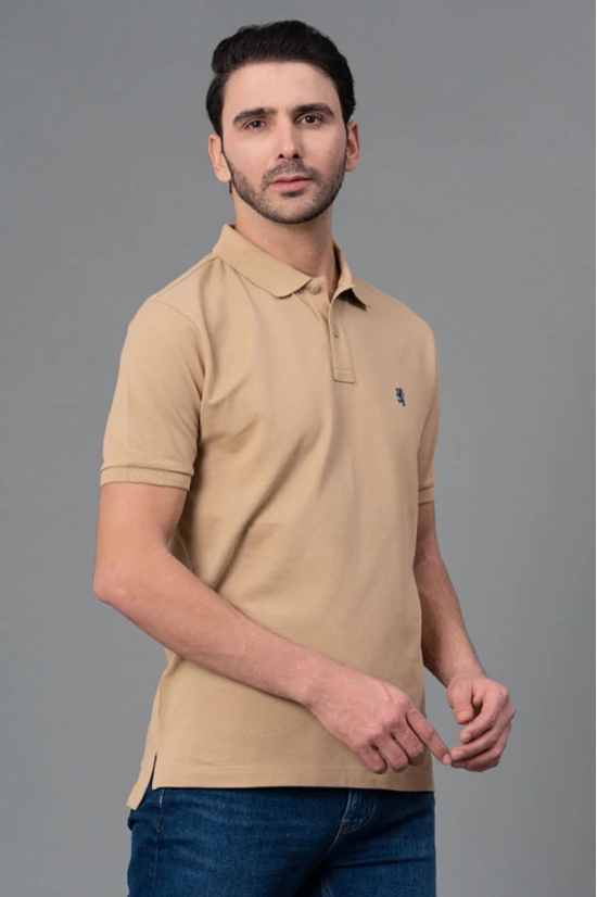 RedTape Beige Men Polo T-Shirt | Casual Cotton T-Shirt | Half Sleeves Polo T-Shirt