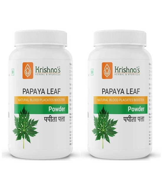 Krishnas Papaya Leaf Powder, 100 g Pack Of 2