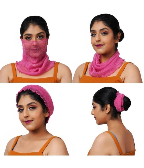 PENYAN Girls Pink Cotton Headwraps For Summer ( Pack of 1 ) - Pink